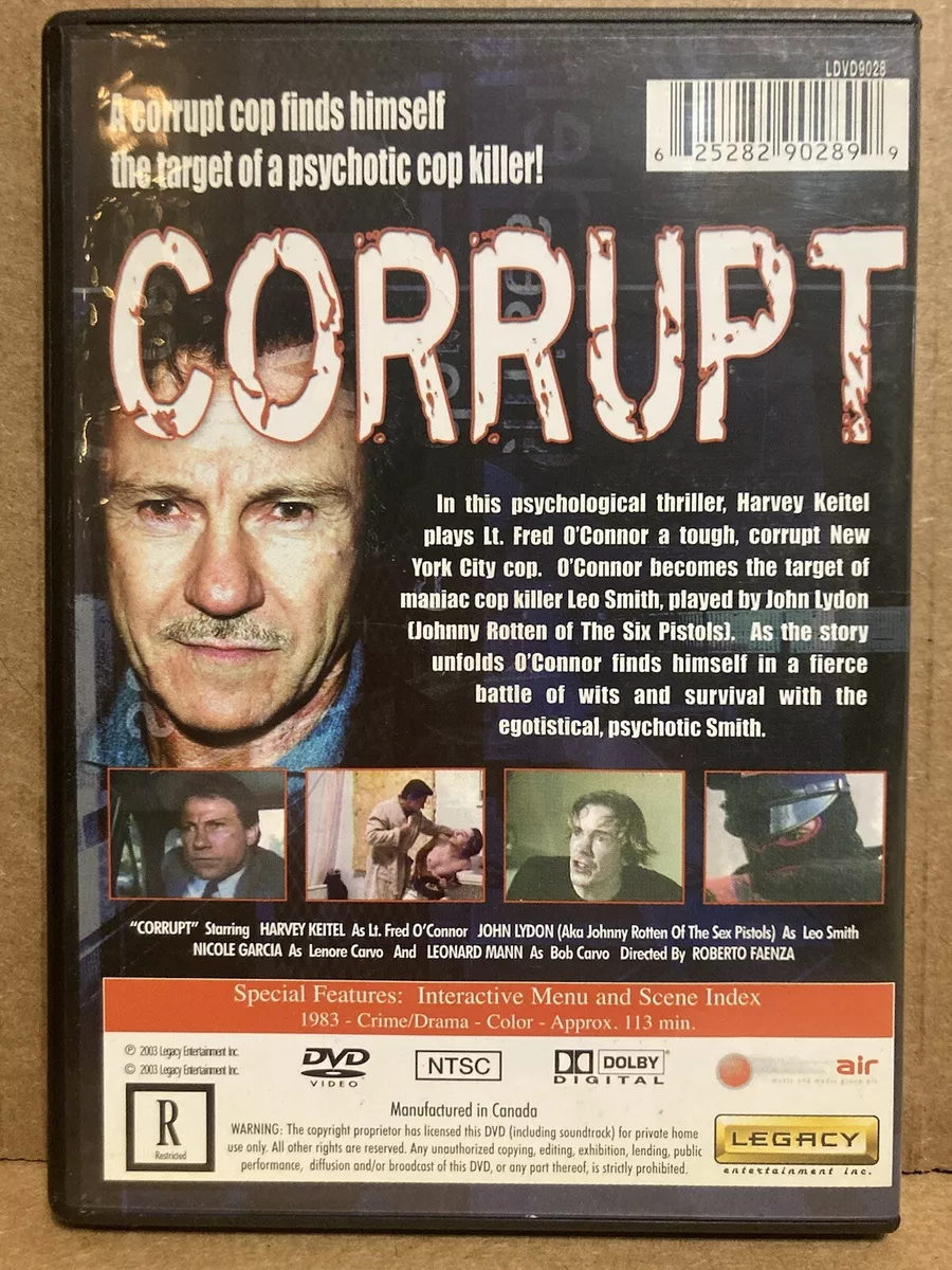 CORRUPT DVD 1983 Harvey Kietel Co-Stars Johnny Rotten of Sex