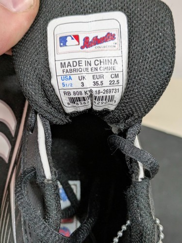 Reebok Cleats Vintage II Low Baseball Softball Women's Size 5.5 Black/White NEW - Picture 7 of 8