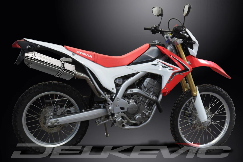 Kit silenciador de escape de acero inoxidable triovalado 13" Slip On Honda CRF250L Trail 2012-2016 Foto 4 de 4