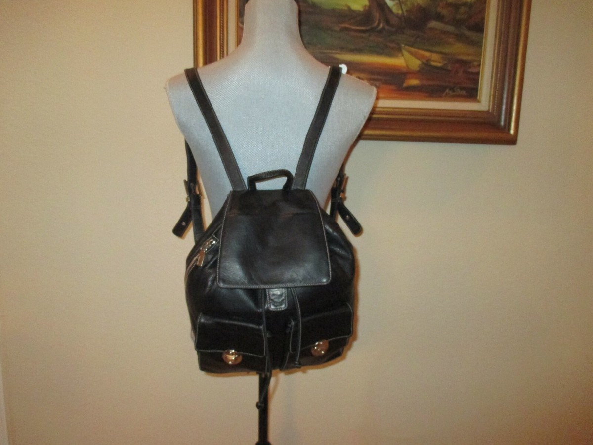PERLINA Soft Leather Sling Bag Shoulder Bag Backpack Purse 