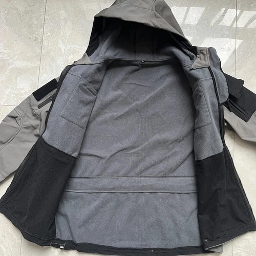 Tactical Jacket Men Military Outdoor Waterproof Hood Windbreaker Work Soft Shell - Picture 6 of 27