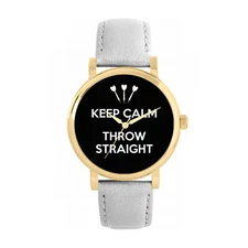 Toff London TLWS-30898 Ladies Black Keep Calm Throw Straight Watch