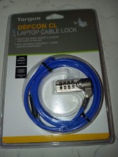 Targus DEFCON CL Laptop Cable Lock PA410U-BLU 6.5 ft New