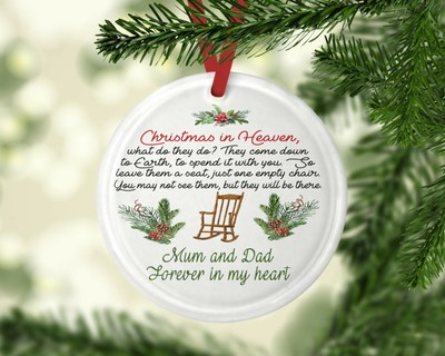 dad in heaven christmas bauble