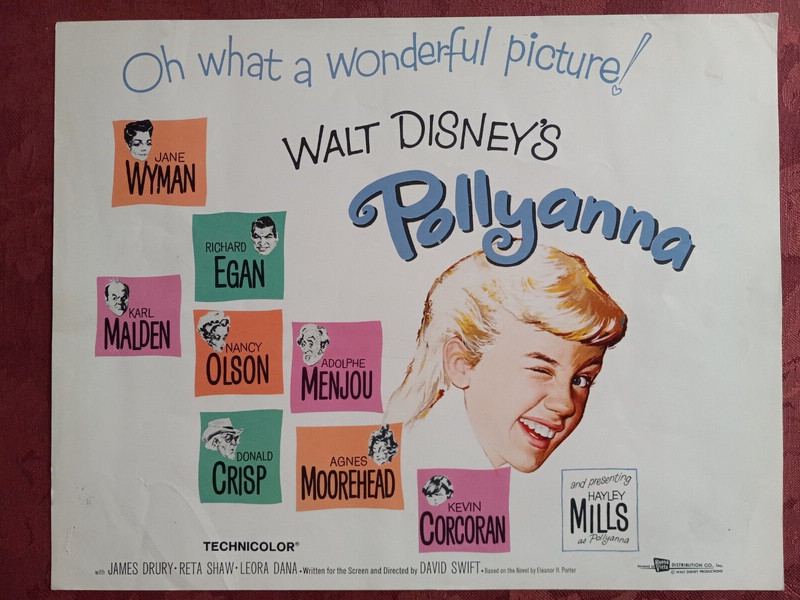 POLLYANNA (1960) Hayley Mills - US 11x14 Color Title Card - Good Condition