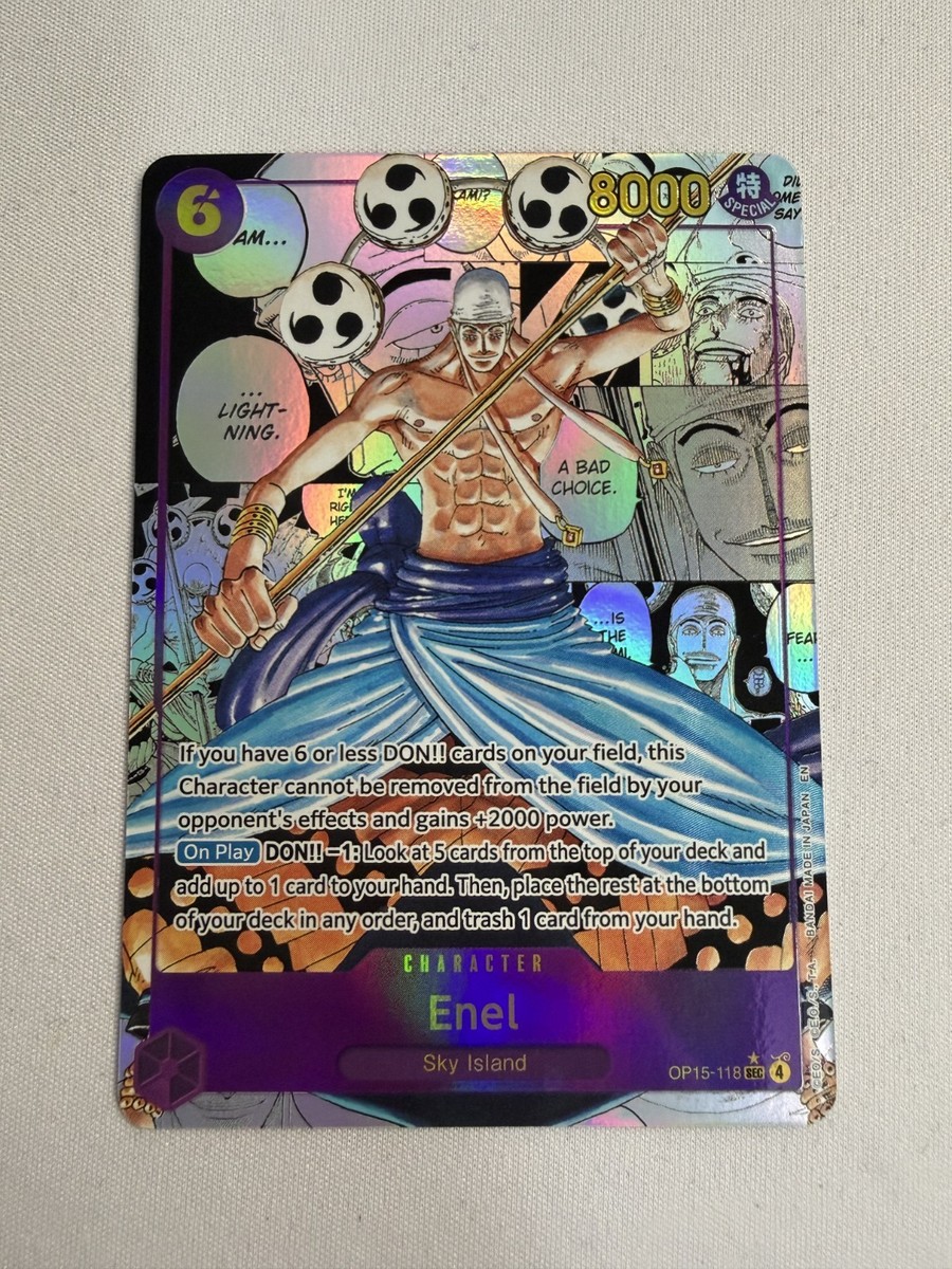 Enel OP15-118 Manga Alt Art Adventure on KAMI's Island ONE PIECE Enel OP15-118 Manga Alt Art Adventure on KAMI's Island ONE PIECE