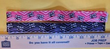 Skull and Crossbones Pink Purple Lot Ribbon 7/8" x 12 Yards Folded