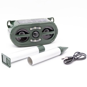 Ultrasound Solar Rechargeable Outdoor Garden Animal Insect Repellent Pir_