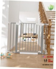 29.7-40.6" Baby Gate for Stairs, Mom's Choice Awards 29.7-40.6"W x 30.5"H Gray