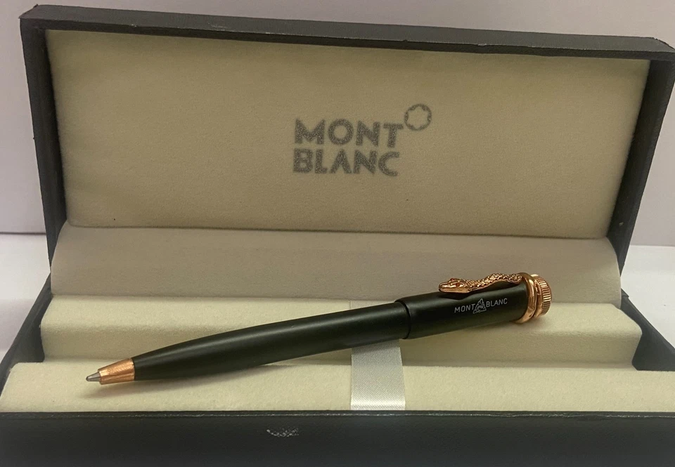 Bolígrafo Montblanc Rudyard Kipling especial restaurado diseño serpiente clip Foto 3 de 4