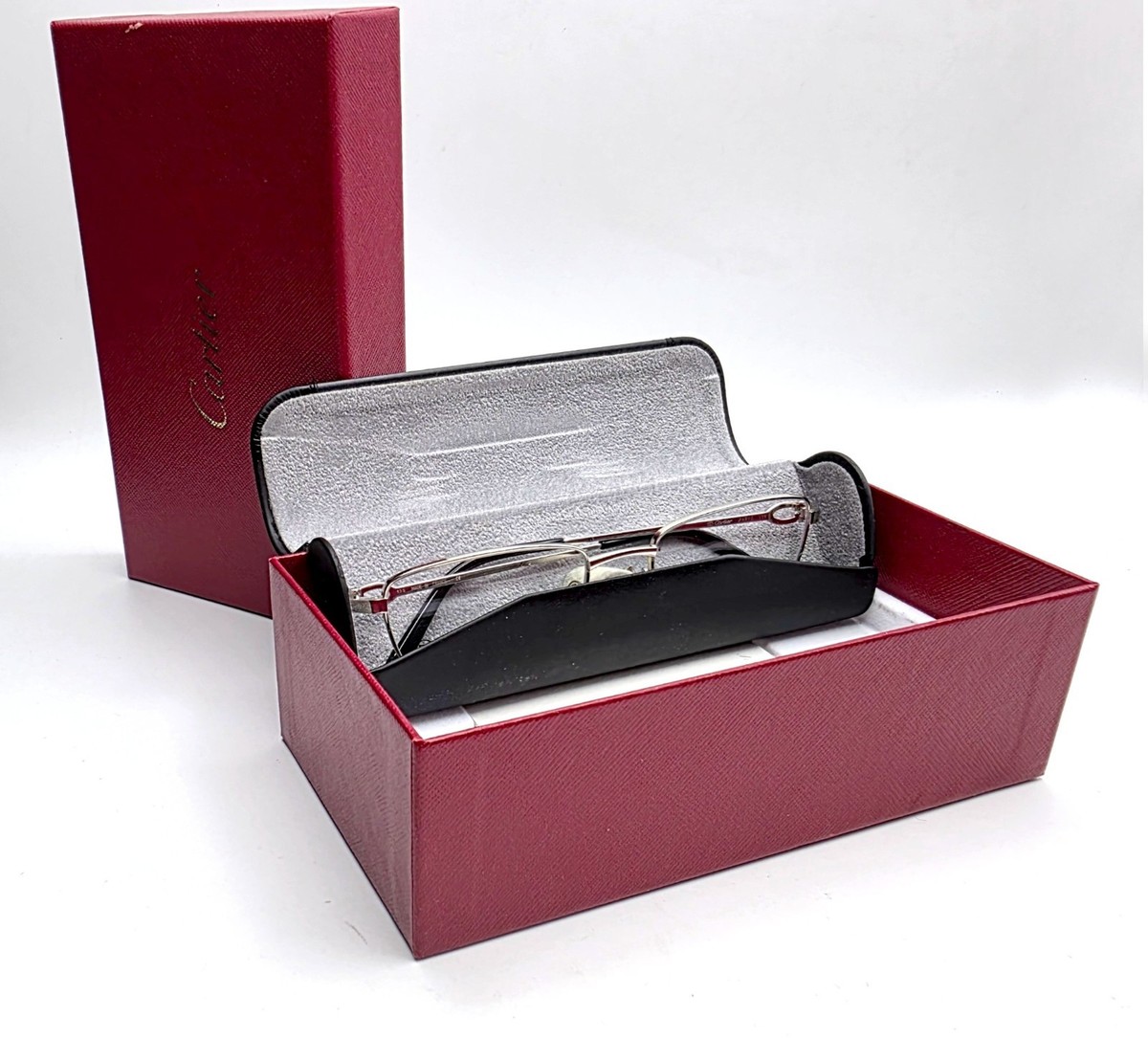 NEW! Auth Cartier Glasss Sunglasses Red Box Cases (Small) | eBay