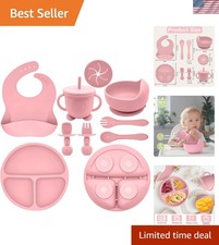 Silicone Baby Feeding Set Baby Led Weaning Supplies Includes Suction Bowls ...