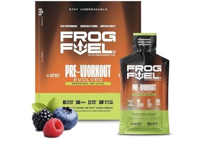 Frog Fuel Ultra Energized Pre Workout Shot & Energy Gel, 120mg Caffeine, 24 Pk