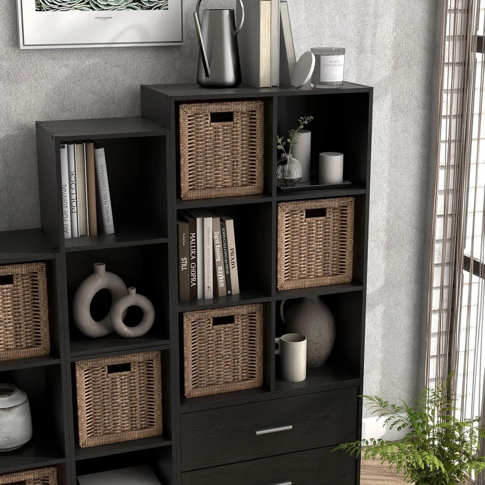 Space-Saving Stackable 6-Cube Wood Organizer - Ideal for Teen Rooms & Offices - Image 3 of 4