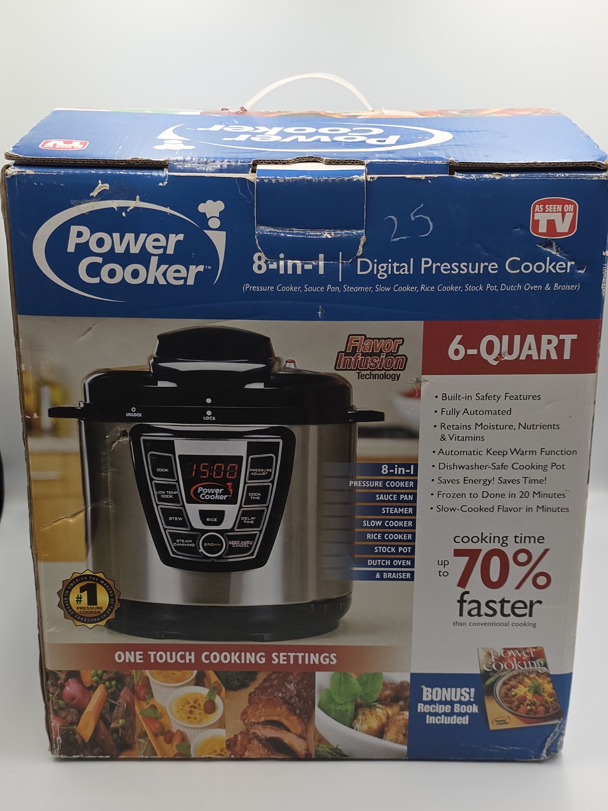 6 Quart Digital Pressure Cooker As Seen On Tv Model #pc-wal1