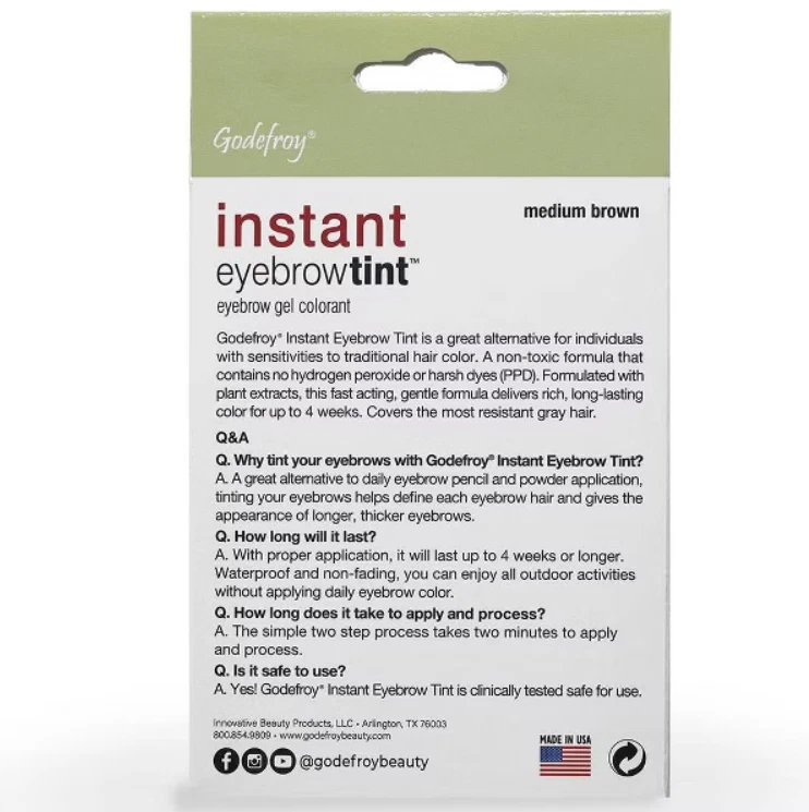 Godefroy Instant Eyebrow Tint 3 Applications - Medium Brown (New) - Image 4 of 4