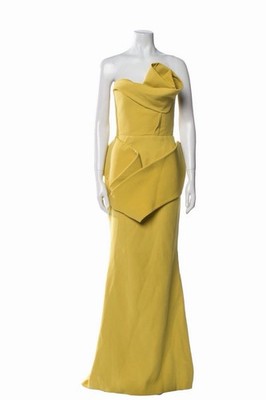 Azzi And Osta Yellow Rose Gown Size 4/6
