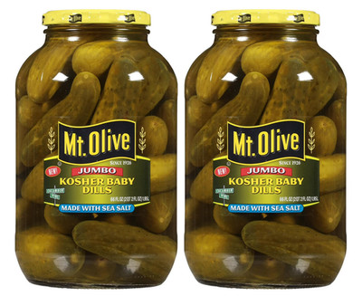 (2 pack) Mt. Olive Kosher Baby Dill Jumbo Pickles - 66 fl oz...