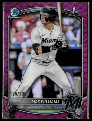 Max Williams 2025 Bowman Draft Chrome Fuchsia Reptilian Refractor /199 #BDC-68
