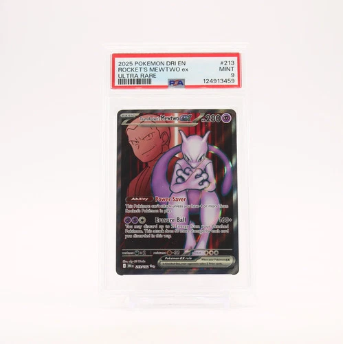 Team Rocket's Mewtwo - 213/182 PSA 9 Destined Rivals Full Art Pokemon - MINT