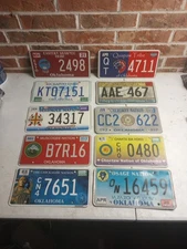  Lot Of 10 Oklahoma Indian Nation License Plate And North Dakota Indian Nation