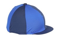 Shires Riding Hat Cover - Navy/Royal Blue