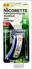 Nicorette Mini Lozenge Mint 4MG 20CT Stop Smoking Aid Reduces Symptoms Trvl Sz