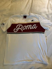AS Roma Men’s Kappa Tee Size L With Raised Felt Lettering