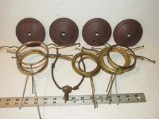 Lot of Lamp Parts, Bobeche, 3-Prong Shade Holers, Mixed Sizes, Replacement