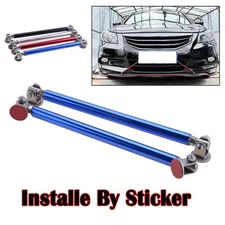 Universal Adjustable Blue Bumper Lip Splitter Strut Rod Tie Support Bar 15CM V