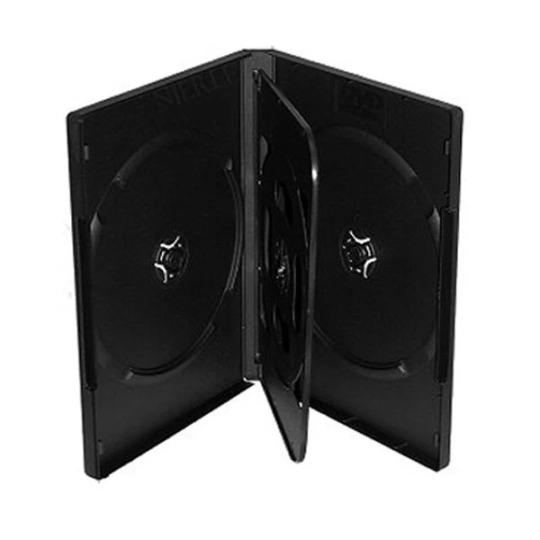 Boîtier rangement 4 CD / DVD épais. 14mm Noir 190x135x14mm - Photo 1/1