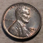 1941 S Lincoln Cent - Beautiful Toned Uncirculated Condition