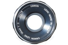 Canon 35mm f/2 LTM lens with 6-bit M adapter, filter and caps, EX , US seller