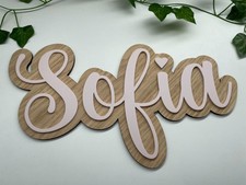 Personalised Wooden Name Sign with Acrylic Lettering | Nursery decor | Kids room