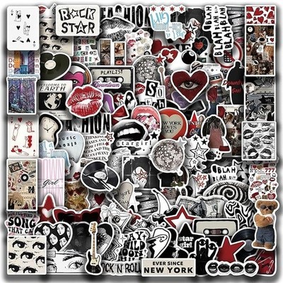 100Pcs Aesthetic Downtown Girls Stickers Pack Cool Trendy Y2K Stickers for Water