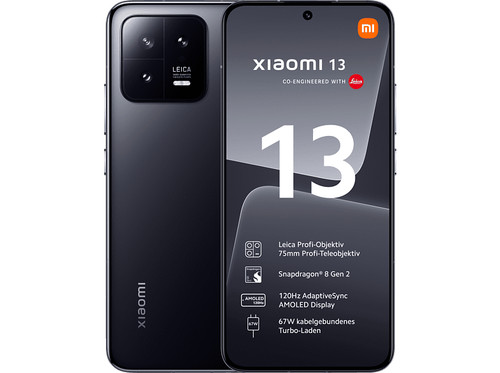 XIAOMI 13 256 GB Black Smartphone Handy Snapdragon Prozessor Leica Kamera