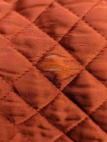 Vtg 1940sBarbizon Bonnie at Ease Quilted Jacket Asian Style Red 16 Robe Swing - Picture 12 of 12