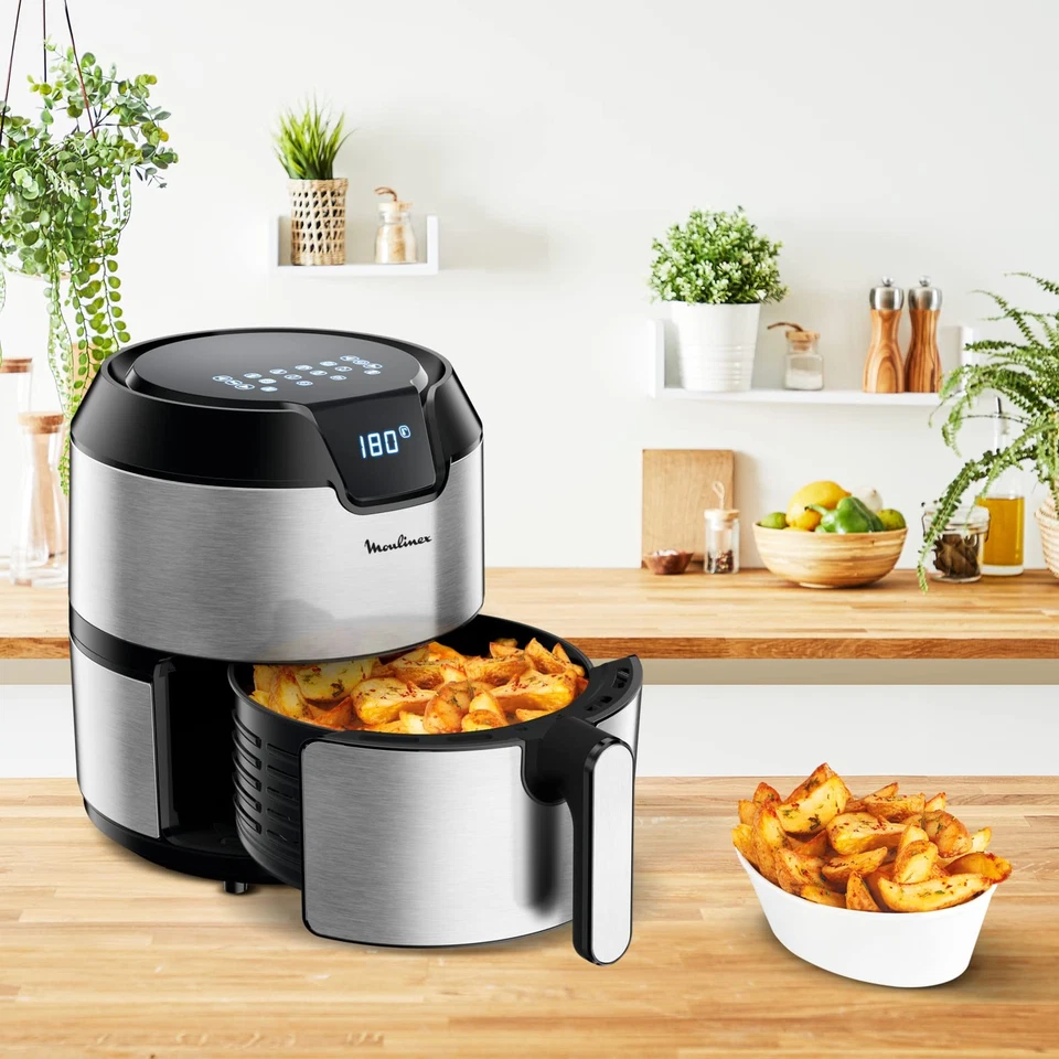 Moulinex Easy Fry Deluxe Friggitrice ad Aria per Preparazioni Sane Acciaio Inox - Immagine 4 di 4