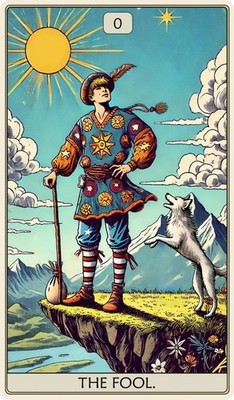The Fool Tarot Wooden Puzzle Unique Card Pieces By Fantasy Puzzles