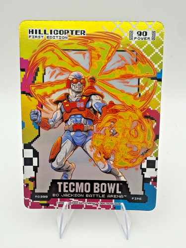 Bo Jackson Battle Arena Tecmo Bowl 80’s Rad Foil Hillicopter - Fire - DREW HILL