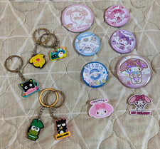Sanrio Style Rubber Keychain Pin Lot My Melody Kuromi Cinnamoroll Keroppi