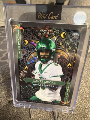 2026 Wild Card Stacked Deck 5 Card Draw.  Dante Moore 1/1 Joker Case Hit