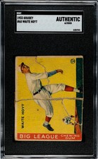 Waite Hoyt 1933 Goudey SGC Authentic 