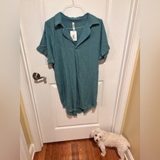 Zenana Outfitters Blue Shirt Dress