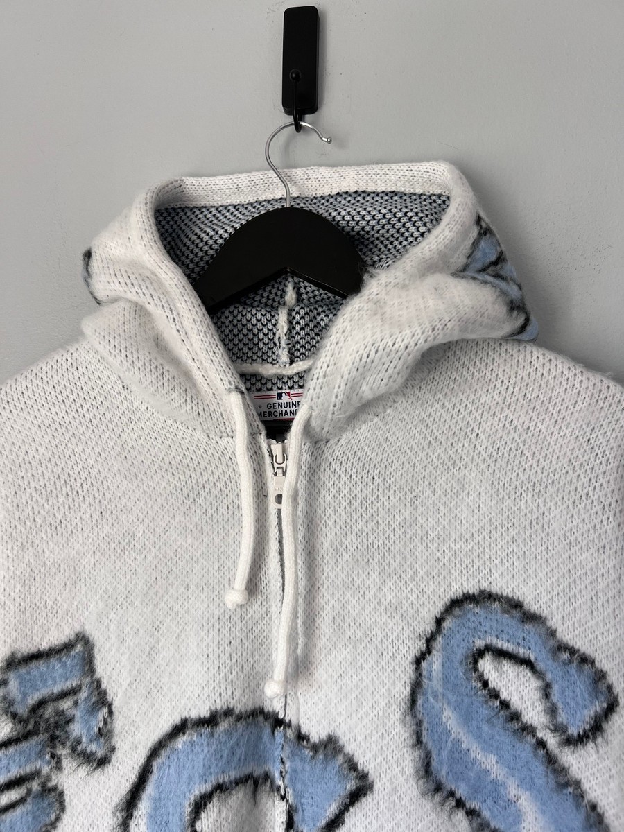 Supreme Chicago White Sox Zip Hooded Sweater - Size Small - White