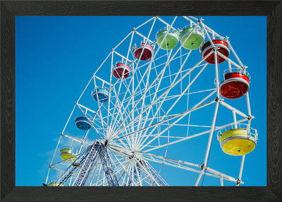 Vintage Riesenrad gerahmtes Wandbild Poster Leinwanddruck Bild