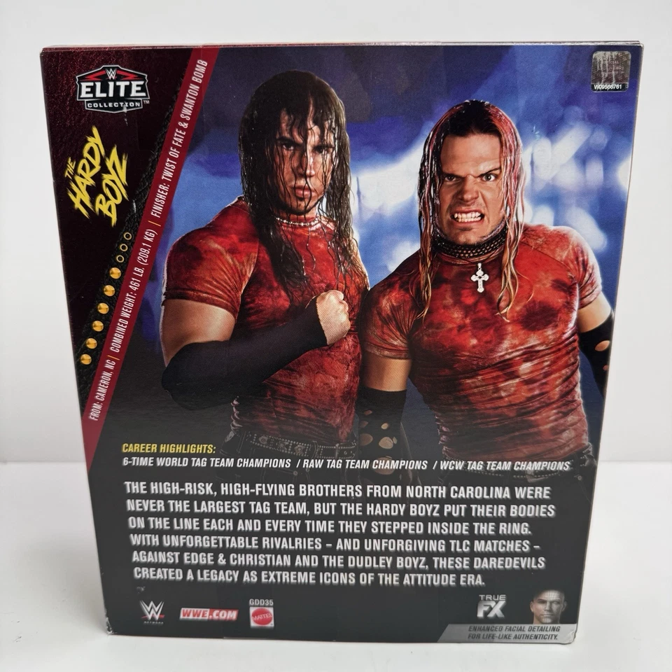 WWE Hardy Boyz Elite 2-Pack Ringside Exclusive w/ Tag Team Belts - Image 3 of 4