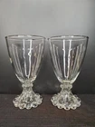 2 Vintage 1950's Boopie Burwick Anchor Hocking Bubble Footed Wine Juice Glasses