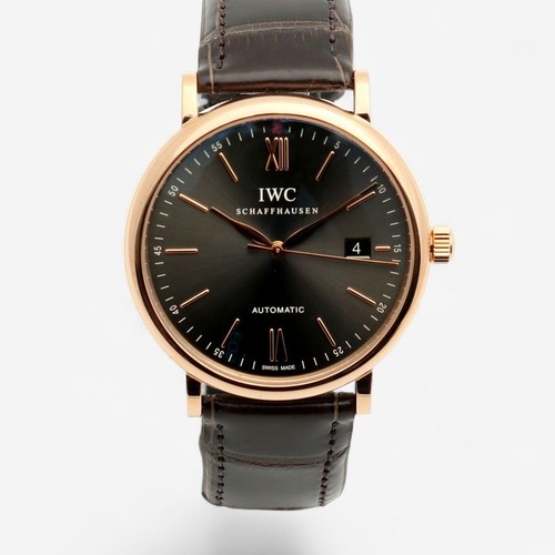 IWC Portofino 40 Rose Gold Slate Black Dial Automatic IW356511...