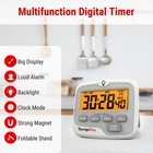 Large LCD Digital Kitchen Cooking Timer Count-Down Up Clock Loud Alarm Magnetic